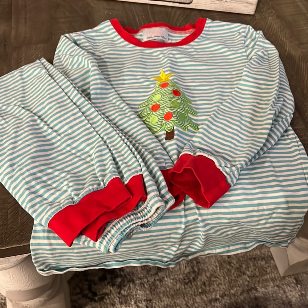 Boys appliqué Christmas PJs